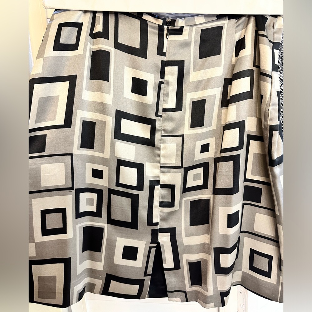 2 INC SKIRTS GREY AND BLACK SILK - Picture 3 of 7